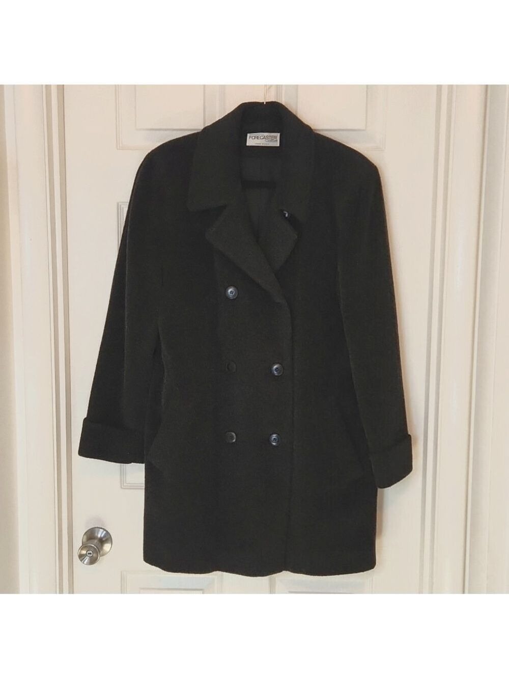 Forecaster of Boston Pure Wool Mohair PeaCoat Size: 10 Charcoal gray mid length - Picture 15 of 15